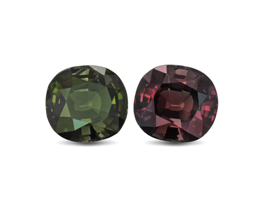 Alexandrite gemstone selected for custom jewelry by Studio ALOI Dubai