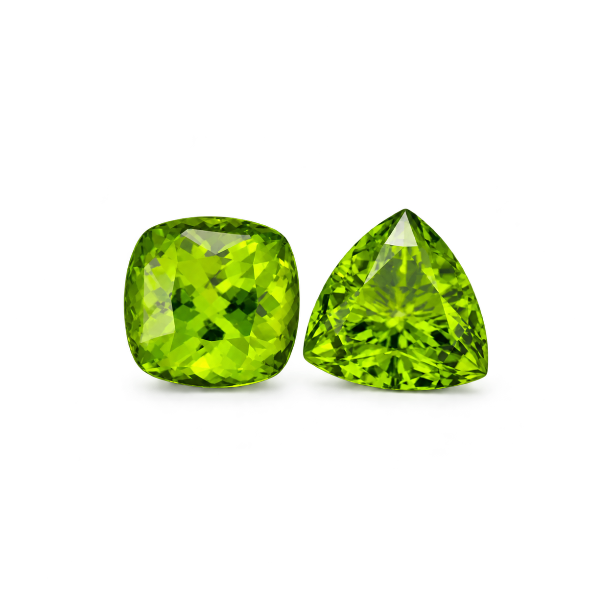 Peridot gemstone selected for custom jewelry by Studio ALOI Dubai