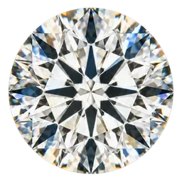 Round cut diamond shown at approximate relative size for one carat