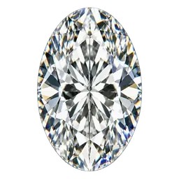 Oval cut diamond shown at approximate relative size for one carat