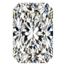 Radiant cut diamond shown at approximate relative size for one carat