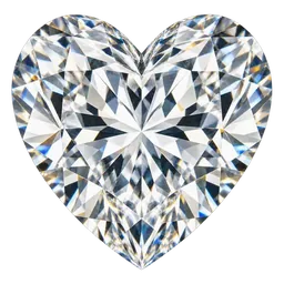 Heart cut diamond shown at approximate relative size for one carat